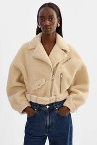LAMARQUE | Sherpa Biker Jacket - Beige