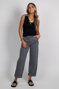 LNA | Lenny V Neck Top - Black