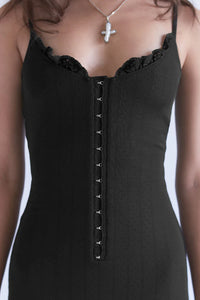 FRANKIES BIKINIS | Annabella Pointelle Bodysuit - Black