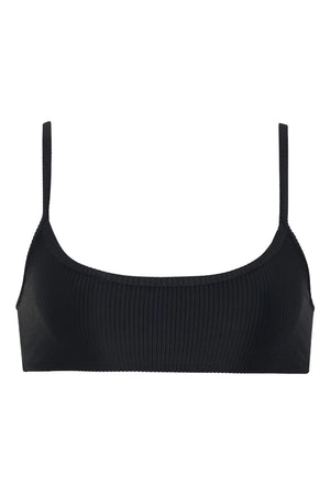 FRANKIES BIKINIS | Dallas Ribbed Top - Black