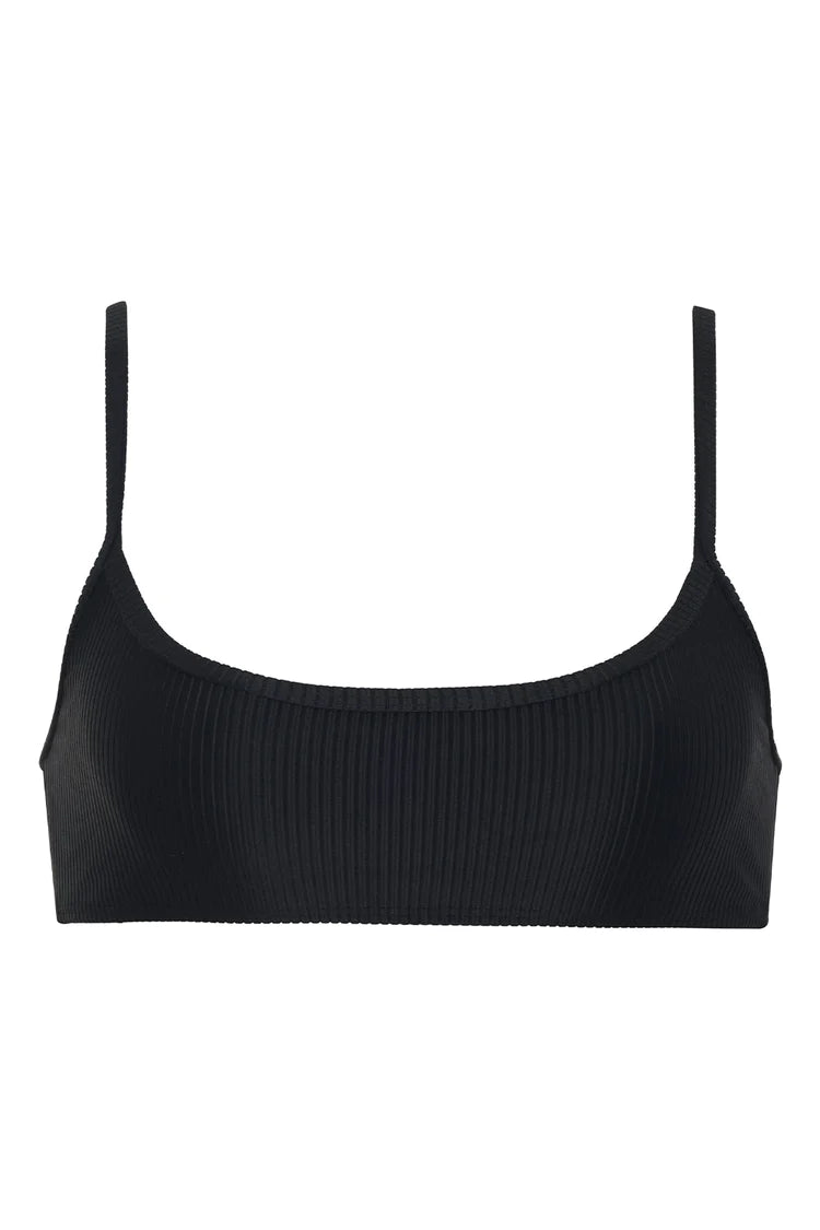 FRANKIES BIKINIS | Dallas Ribbed Top - Black