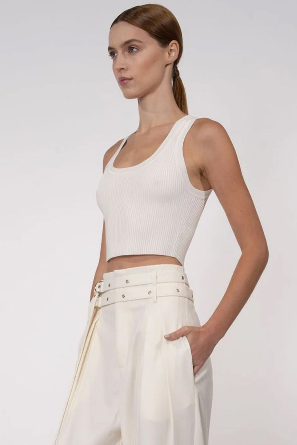 NONCHALANT | Eve Crop - White
