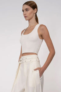 NONCHALANT | Eve Crop - White