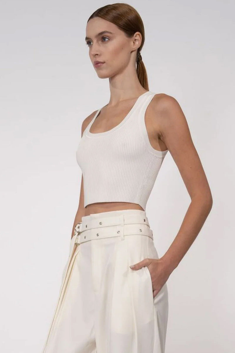 NONCHALANT | Eve Crop - White