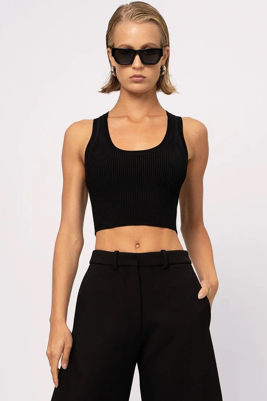 NONCHALANT | Eve Crop - Black