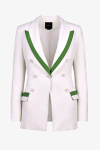SMYTHE | Taped Not a DB Blazer - White + Kelly