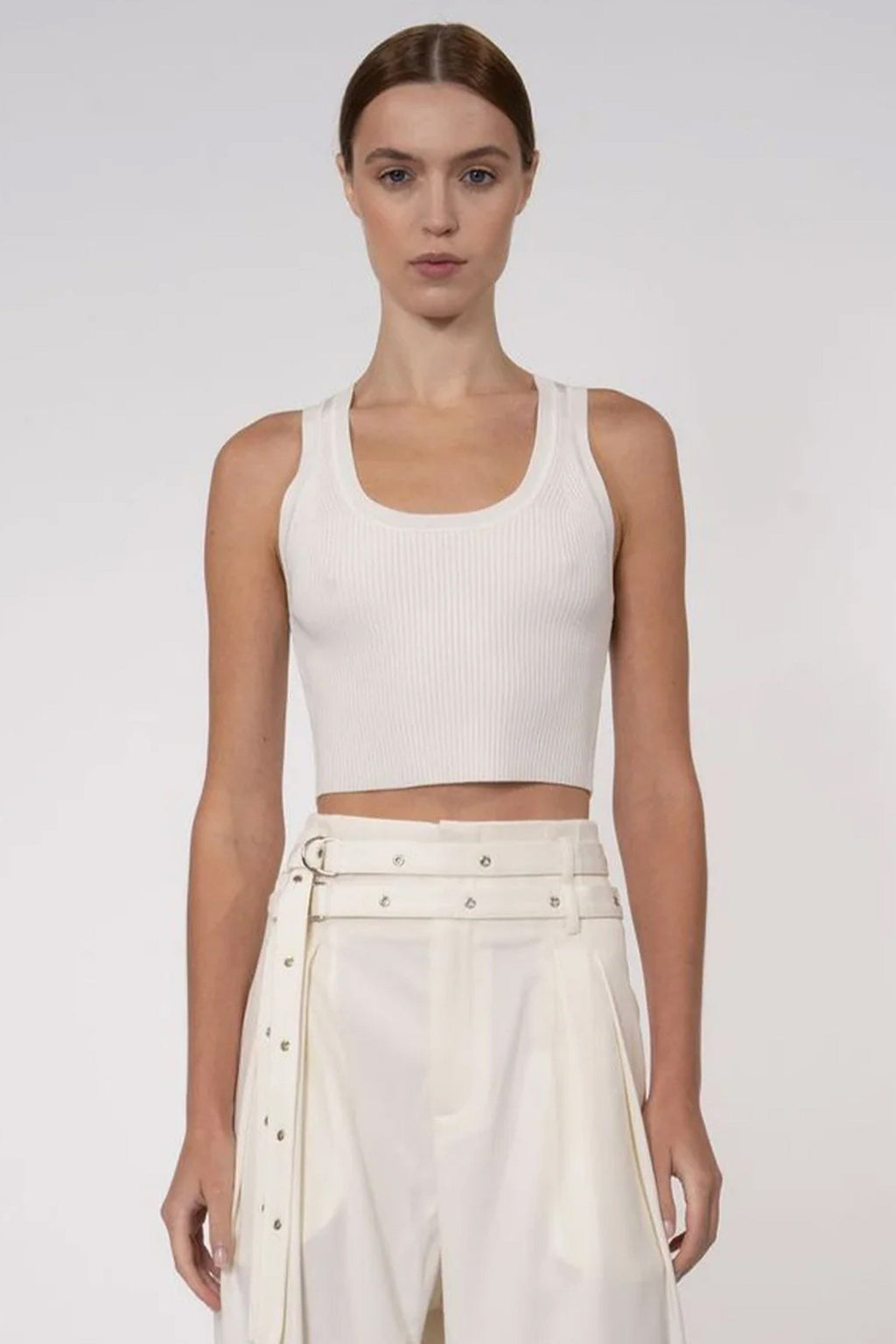 NONCHALANT | Eve Crop - White