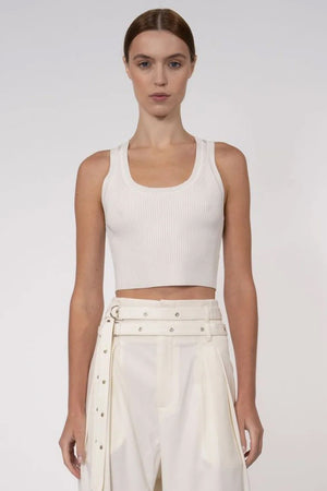 NONCHALANT | Eve Crop - White