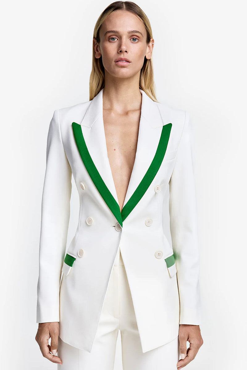 SMYTHE | Taped Not a DB Blazer - White + Kelly