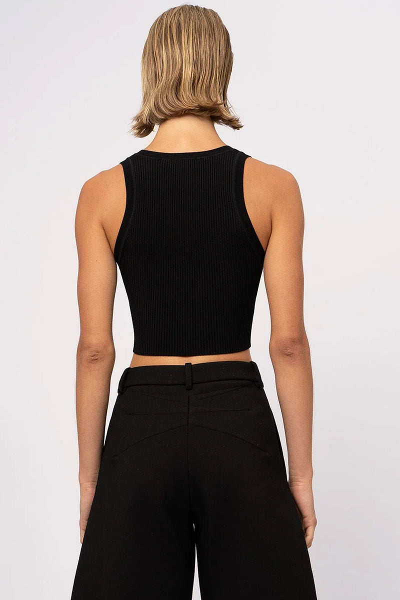 NONCHALANT | Eve Crop - Black