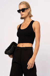 NONCHALANT | Eve Crop - Black