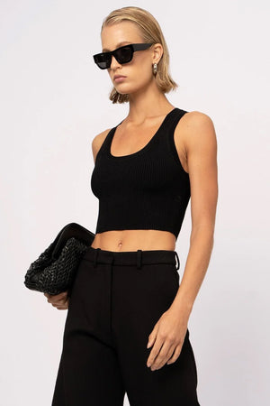 NONCHALANT | Eve Crop - Black