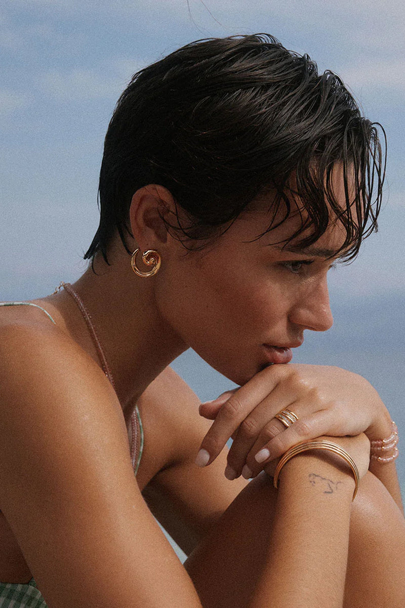 LUV AJ | The Seashell Coil Studs