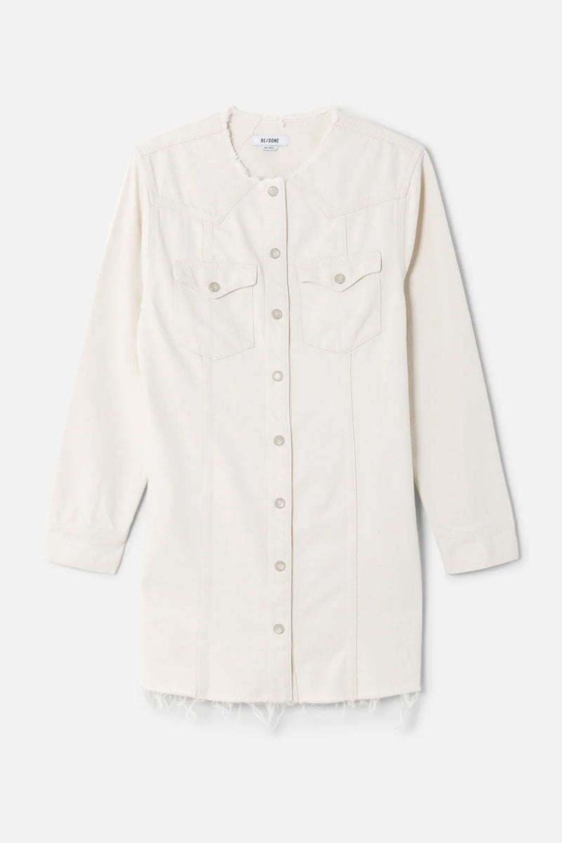 RE/DONE | The Riley Mini Dress - Crema