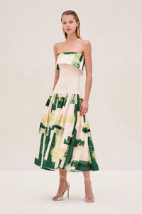 ALEXIS | Robia Dress - Green Brushstroke