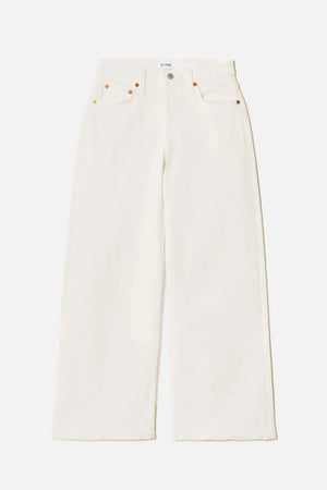 RE/DONE | Mid Rise Wide Leg - Crema