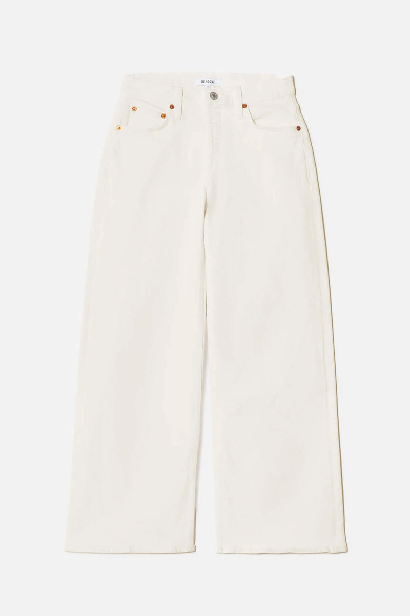 RE/DONE | Mid Rise Wide Leg - Crema