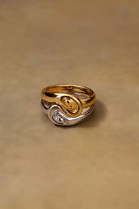 LUV AJ | The Two-Tone Coquille Ring Set