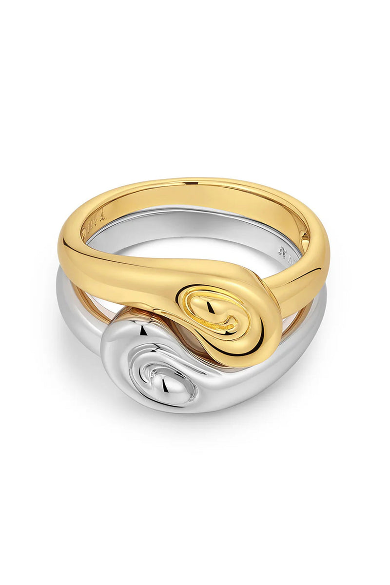 LUV AJ | The Two-Tone Coquille Ring Set