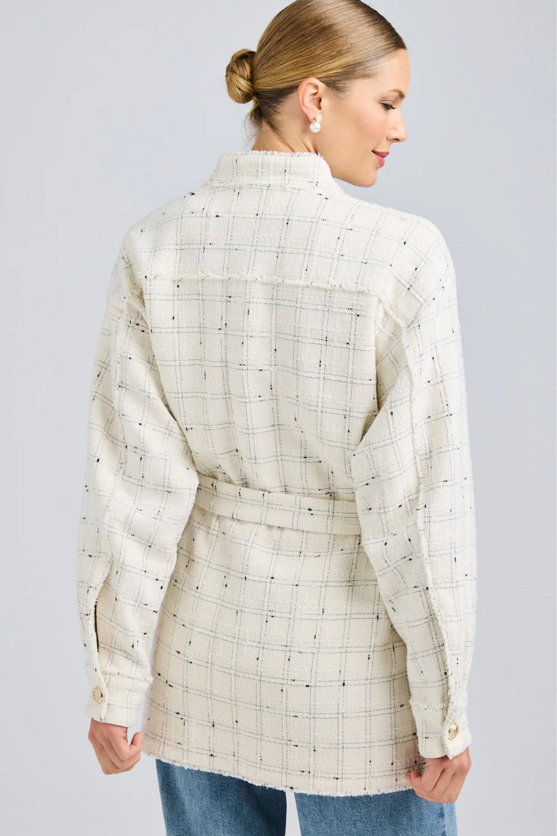 GENERATION LOVE | Lainey Tweed Jacket - White/Black