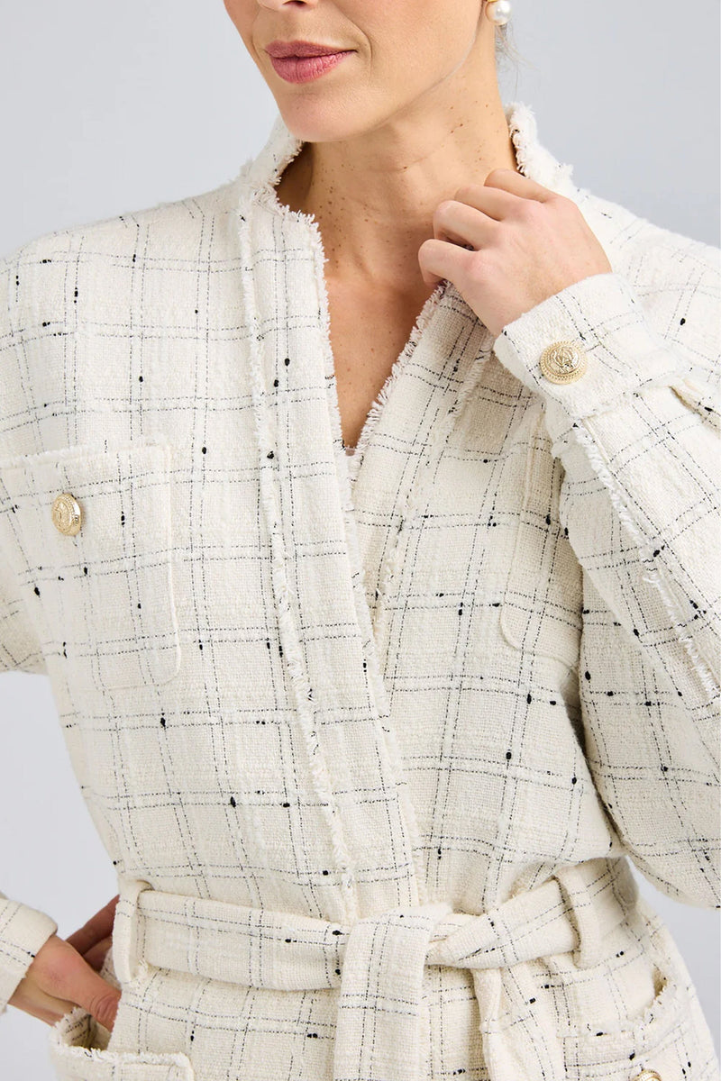 GENERATION LOVE | Lainey Tweed Jacket - White/Black