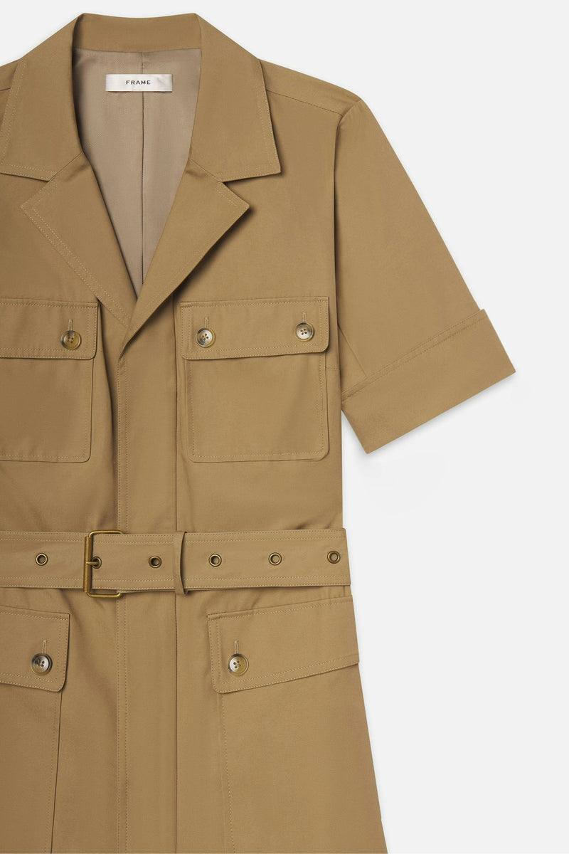 FRAME | The Utility Dress - Khaki Tan