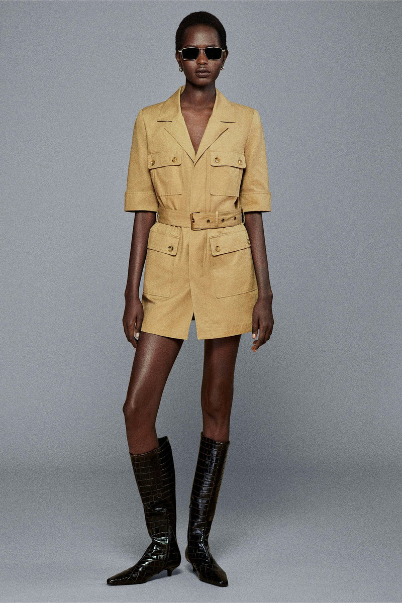 FRAME | The Utility Dress - Khaki Tan