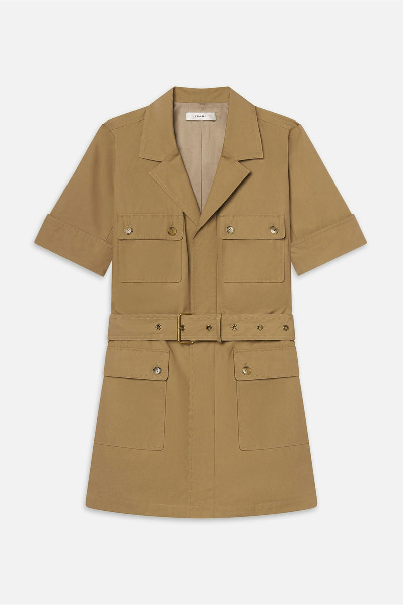 FRAME | The Utility Dress - Khaki Tan