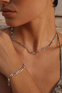 LUV AJ | The Two Tone Pave Link Necklace