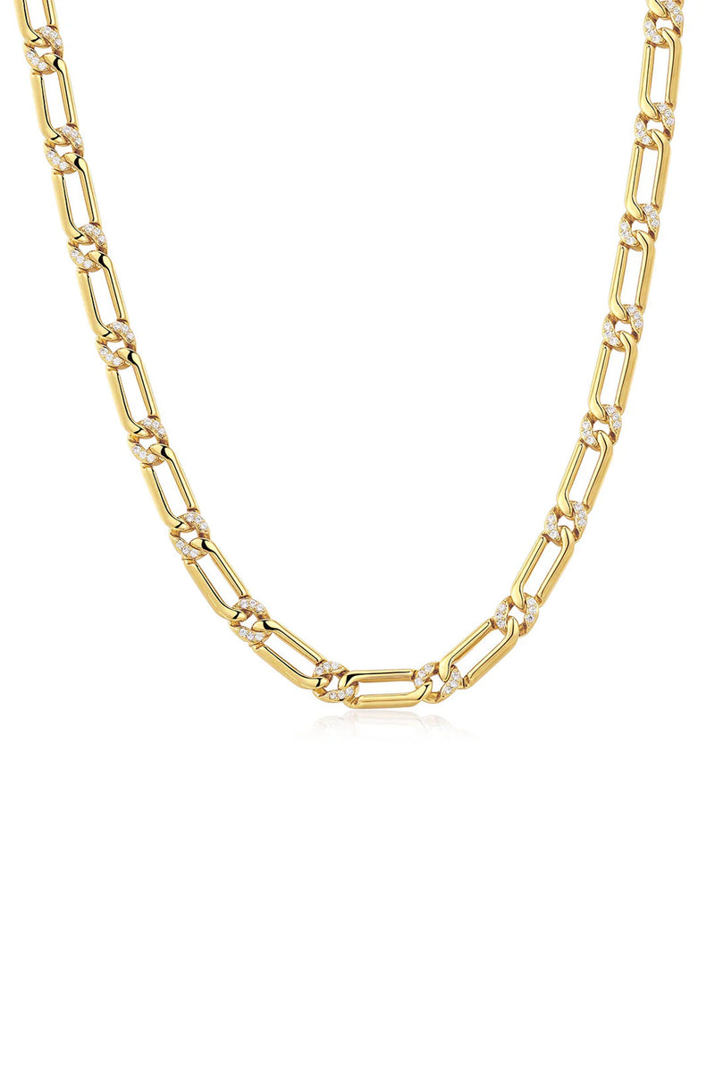 LUV AJ | The Two Tone Pave Link Necklace