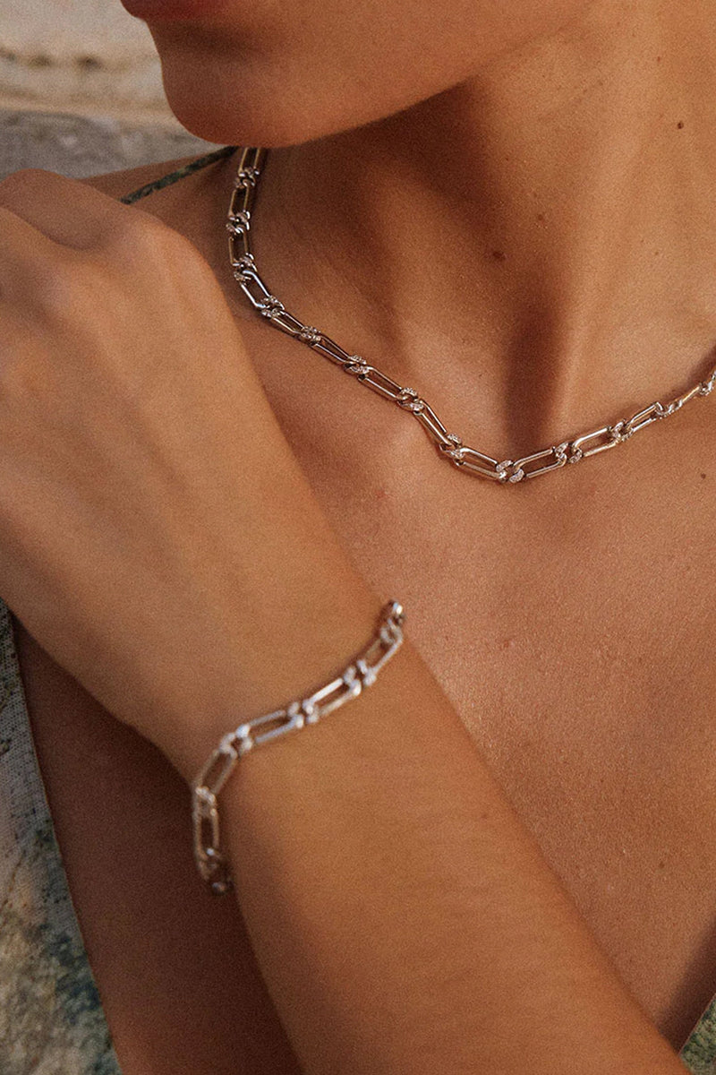 LUV AJ | The Two-Tone Pave Link Bracelet