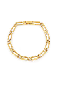 LUV AJ | The Two-Tone Pave Link Bracelet
