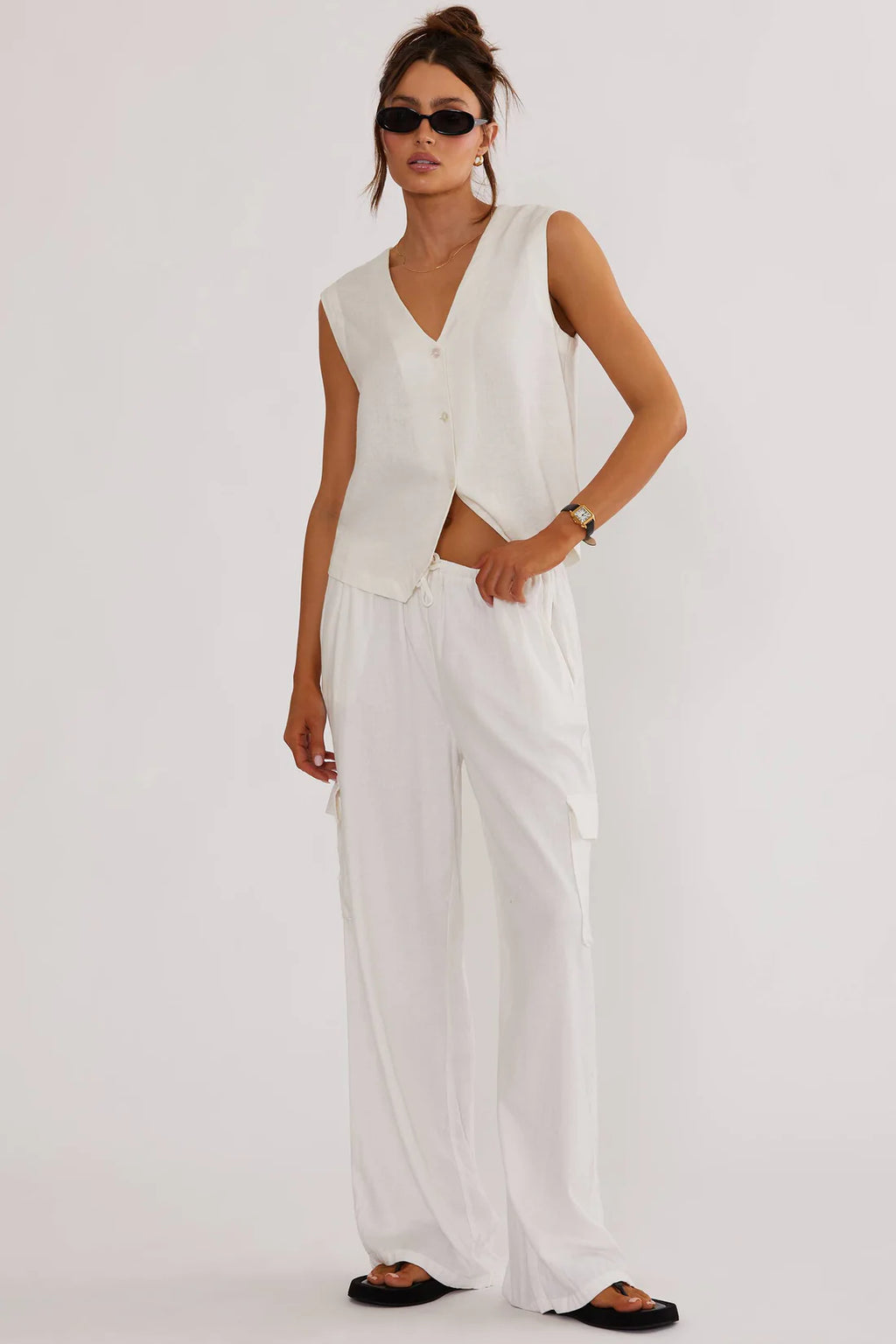 BEACHRIOT | Amara Pant - White Linen