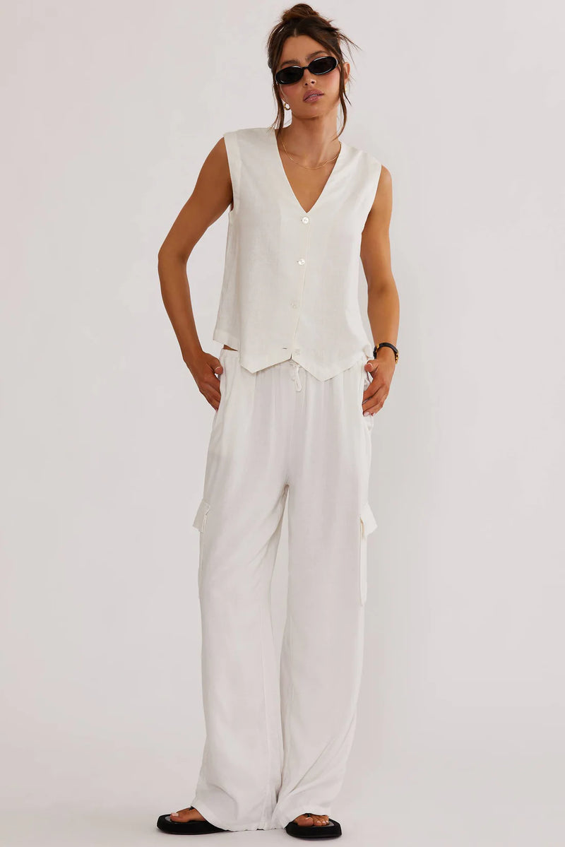 BEACHRIOT | Amara Pant - White Linen