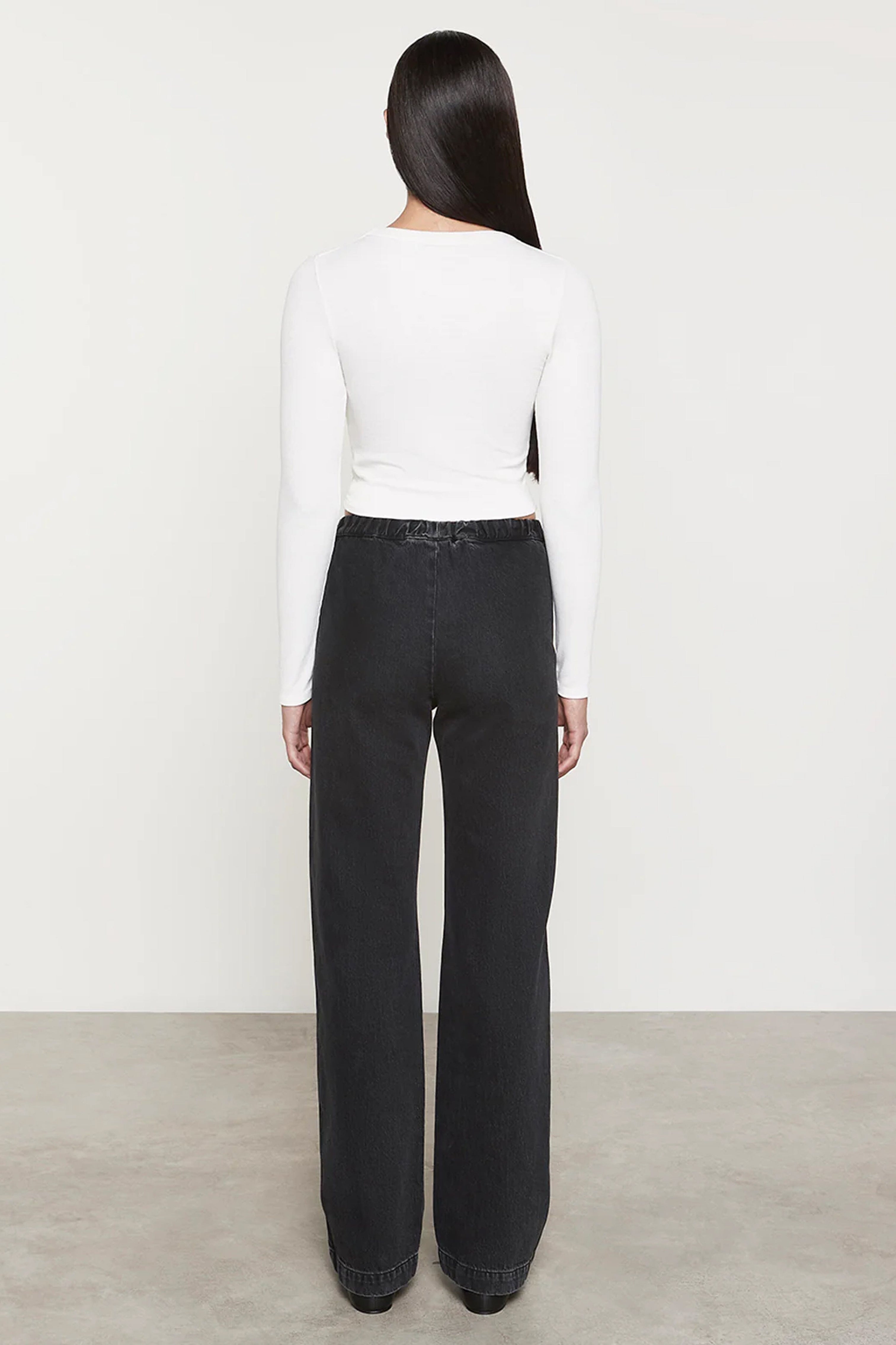 ENZA COSTA | Cotton Denim Everywhere Pant - Washed Black – Scarlet