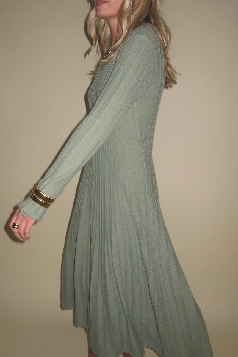 ONLINE ONLY | Jayne Knit Dress - Sage