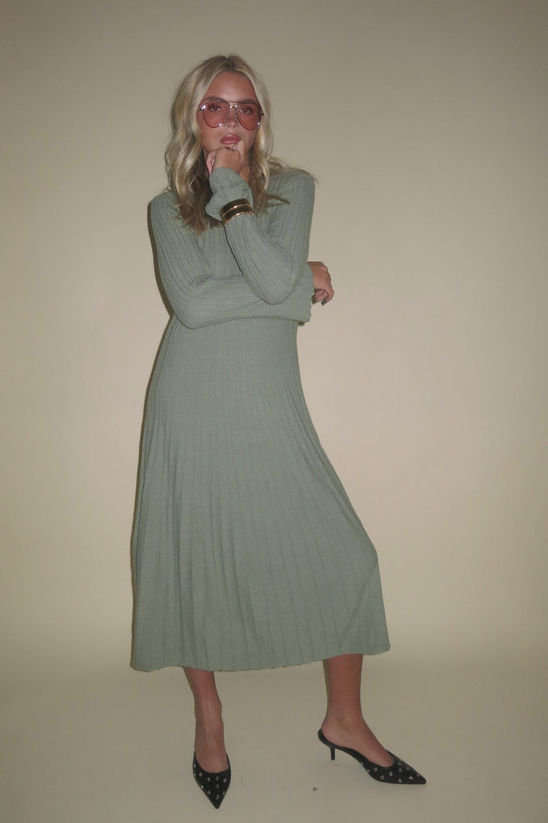 ONLINE ONLY | Jayne Knit Dress - Sage