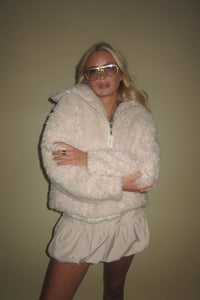 ONLINE ONLY | Zip Up Sherpa Jacket - Cloud