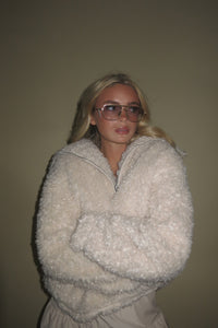 ONLINE ONLY | Zip Up Sherpa Jacket - Cloud