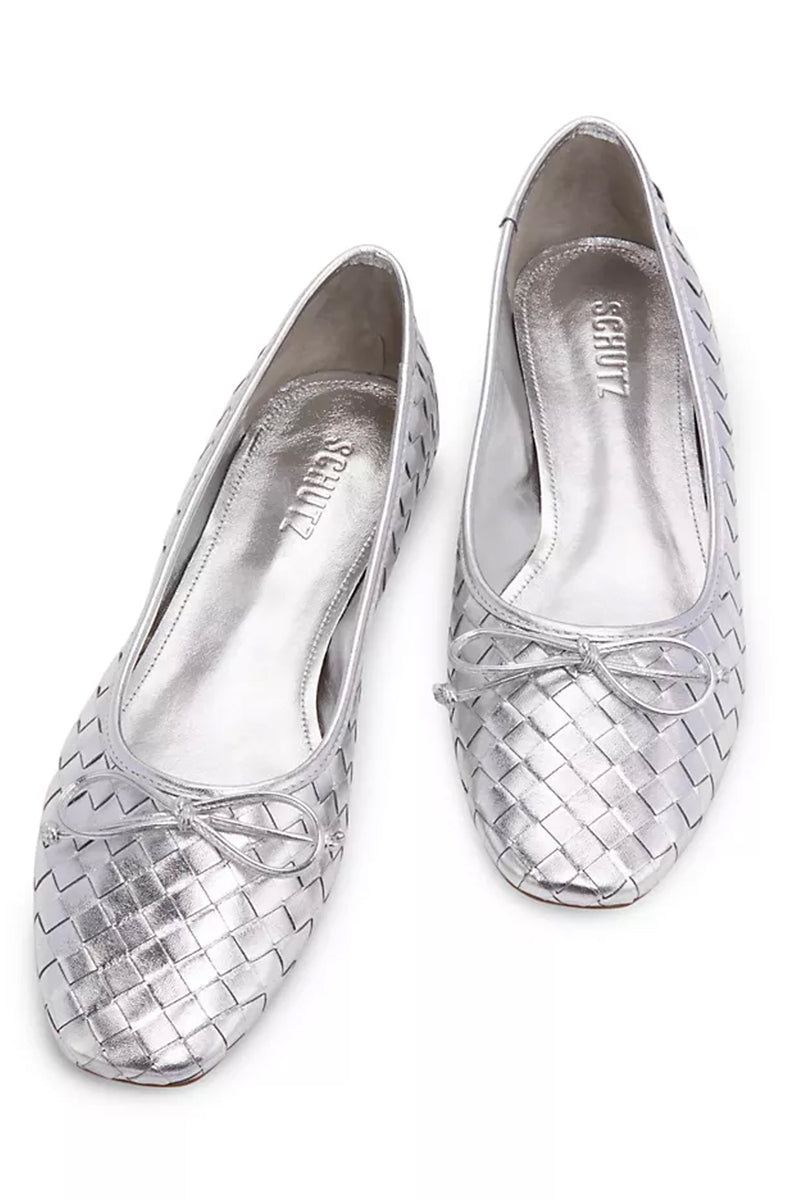 SCHUTZ | Arissa Woven Flat- Metallic