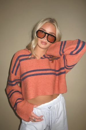 ONLINE ONLY | The Crew Sweater - Rust + Navy