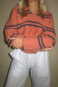 ONLINE ONLY | The Crew Sweater - Rust + Navy