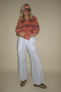 ONLINE ONLY | The Boxer Pant - Baby Blue Stripe