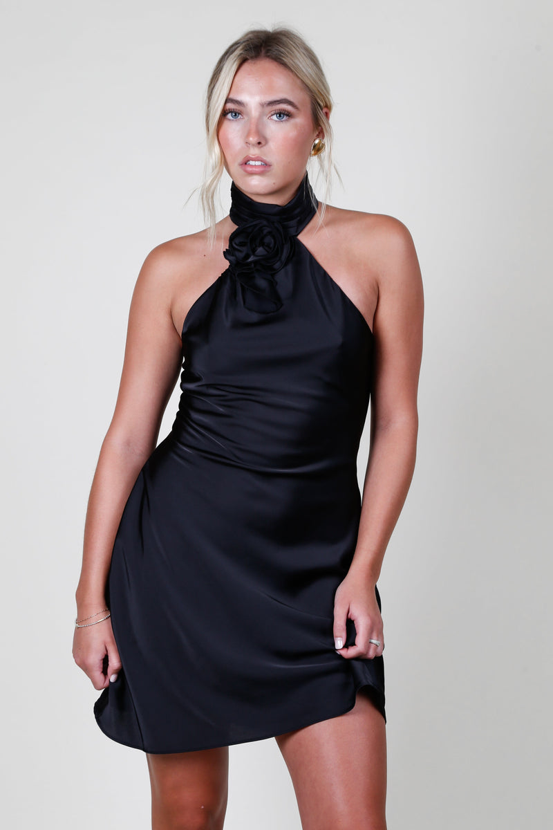 misha black mini dress MISHA | Sterling Mini Dress