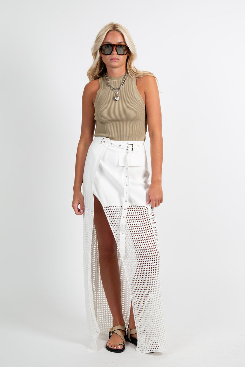 NONCHALANT | Tyra Skirt - White