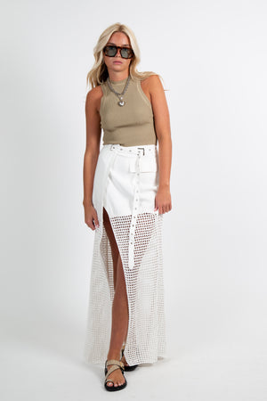 NONCHALANT | Tyra Skirt - White