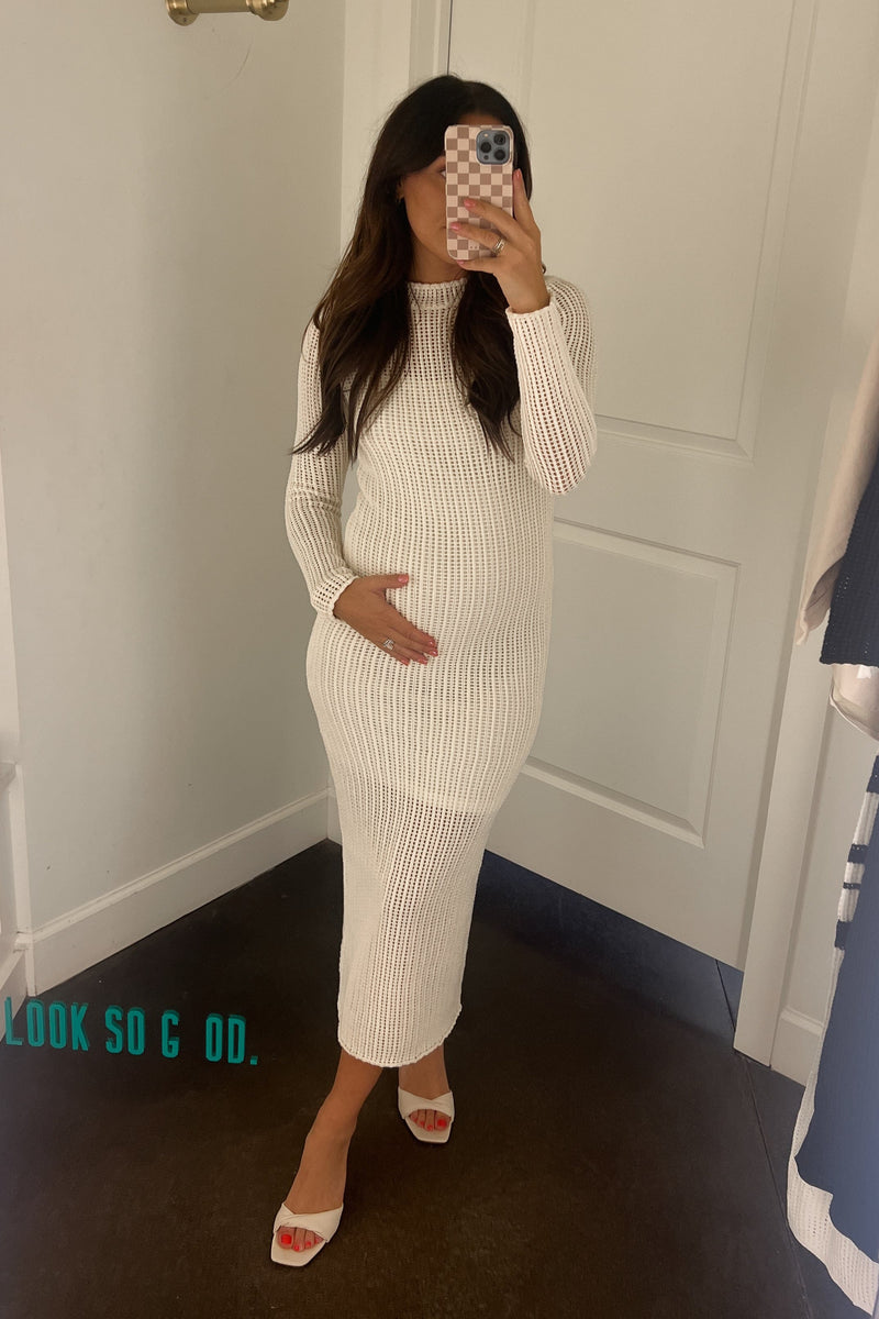 Crotchet This Way Dress - Milk