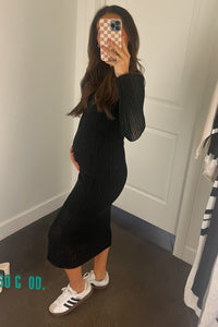 Crotchet This Way Dress - Black