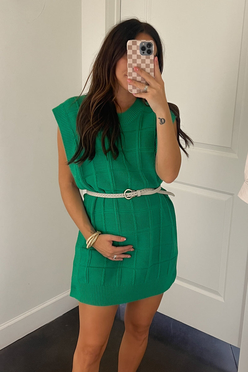 The Vest Dress - Kelly Green