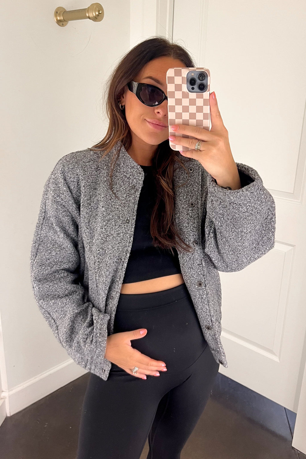Bomb Bouclé Jacket - Grey